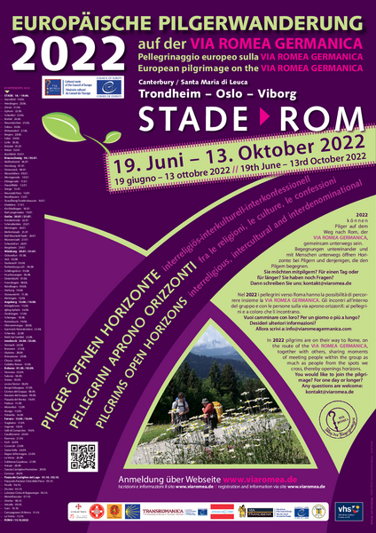 Europäische Pilgerwanderung 2022 - auf der Via Romea nach Rom